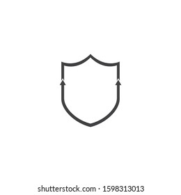 Shield Protection Icon Design ilustration