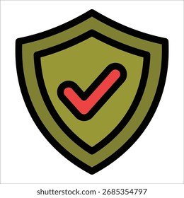 Elemento de icono de protección de escudo para diseño