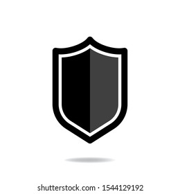 Shield Protection Icon flat design. Vector Illustration