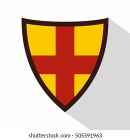 Shield for protection icon. Flat illustration of shield for protection vector icon for web