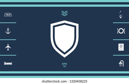Shield, protection icon. Graphic elements for your design