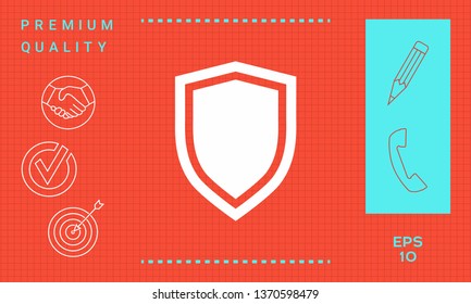 Shield, protection icon. Graphic elements for your design