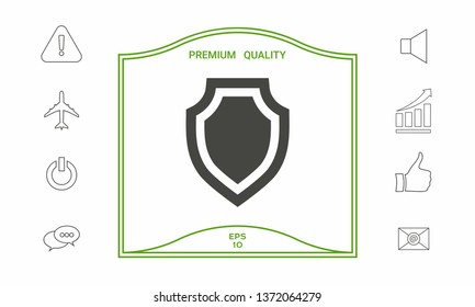 Shield - protection icon. Graphic elements for your design