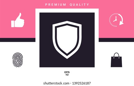 Shield, protection icon. Graphic elements for your design