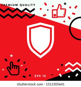 Shield, protection icon. Graphic elements for your design