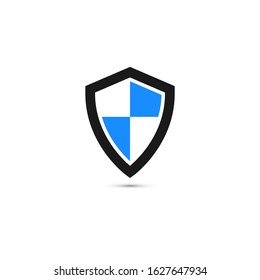 Shield protection icon. Isolated on white background. Vector illustration, eps 10.
