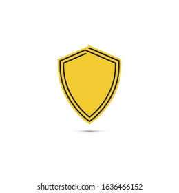 Shield protection icon. Isolated on white background. Vector illustration, eps 10.