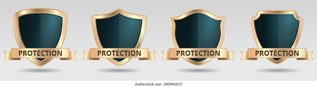 protección de escudos Conjunto de iconos, seguridad