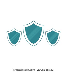 Shield protection icon set vector illustration.