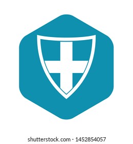 Shield for protection icon. Simple illustration of shield for protection vector icon for web