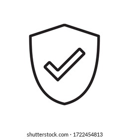 Shield Protection Icon. Vector Design Logo Template