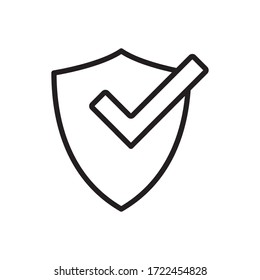 Icono de protección de escudo. Plantilla de logotipo de diseño de vectores