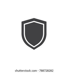 Shield protection icon vector, filled flat sign, solid pictogram isolated on white. Security shield symbol, logo illustration.