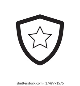Schildschutzsymbol Vektor Illustration Design