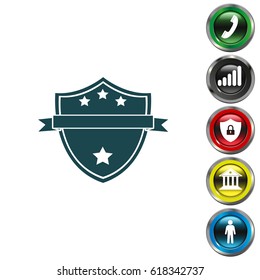 Shield protection icon. vector illustration