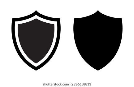 Shield protection icon vector isolated on white background. Safety, safeguard sign symbol