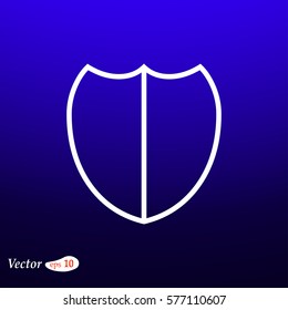 Shield protection icon. Web design style.