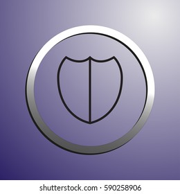 Shield protection icon. Web design style.