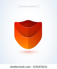 Shield protection illustration. Safety logo icon. Material design flat style. Anti virus