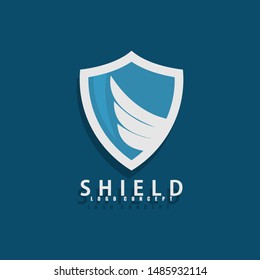 Shield Protection Illustration Safety Logo Icon Stock Vector (Royalty ...