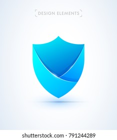 Shield Protection Illustration. Safety Logo Icon. Material Design Flat Style. Anti Virus