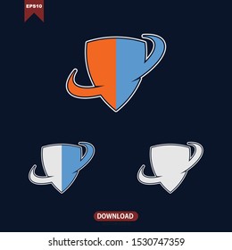 Shield protection illustration vector design. Safety logo icon.Anti virus