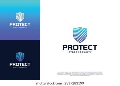 Shield protection logo design inspiration.