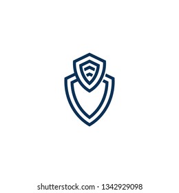 Shield and protection logo icon design template elements - Vector
