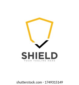 Vector de diseño de icono de logotipo de protección de escudo
