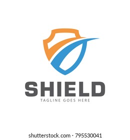 shield protection logo icon vector template
