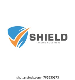 shield protection logo icon vector template