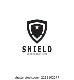 Ilustración de vectores con logotipo de protección Escudo