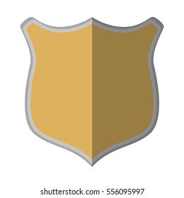 shield protection mediavel emblem empty shadow vector illustration eps 10