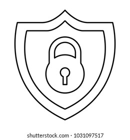 shield protection padlock secure data