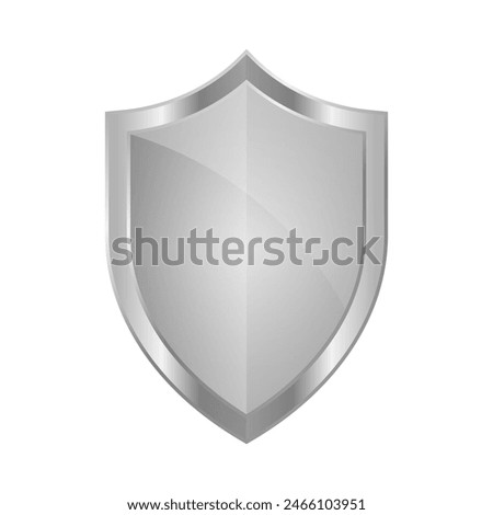 Shield. Protection and Safety Concept. Vector Illustration Isolated on White Background. 