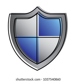 shield protection secure information data symbol vector illustration