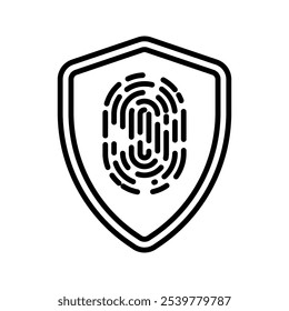 Shield, Protection, Security icon. flat illustration of vector icon on white background