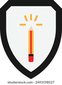 Shield Protection Security Icon Vector Flat Illustration