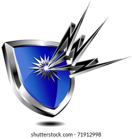 Shield Protection shown by lightning