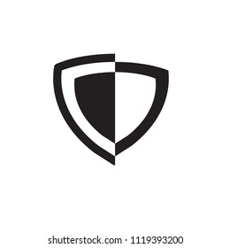 Shield protection vector icon logo template illustration