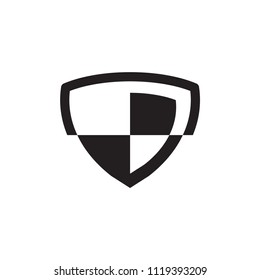 Shield protection vector icon logo template illustration