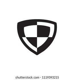 Shield protection vector icon logo template illustration