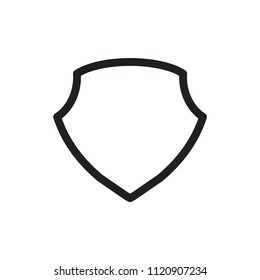 Shield protection vector icon logo template illustration.