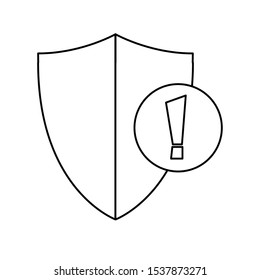 shield protection warning fast delivery vector illustration