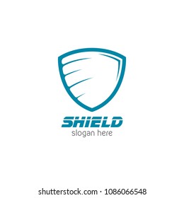 Shield protector logo icon design template. Abstract security company vector illustration