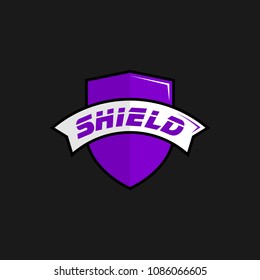 Shield protector logo icon design template. Abstract security company vector illustration