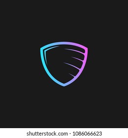 Shield protector logo icon design template. Abstract security company vector illustration