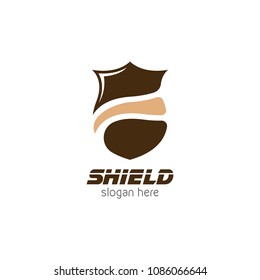 Shield protector logo icon design template. Abstract security company vector illustration