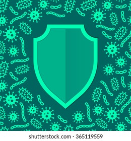 Shield protects against germs