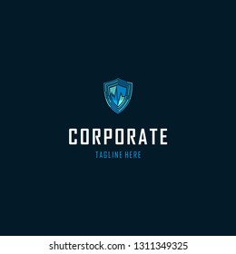 Shield Pulse Networking Abstract Creative Modern Business Technology Logo